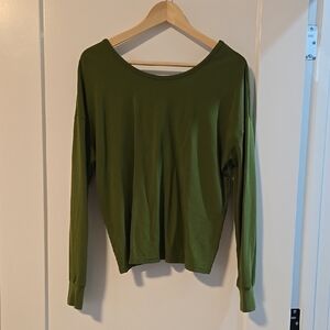CAbi Green Long Sleeve Relaxed Blouse
